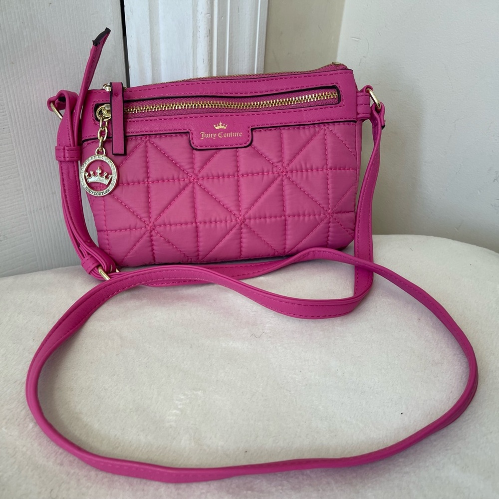 Juicy Couture Pink Quilted Crossbody Bag
